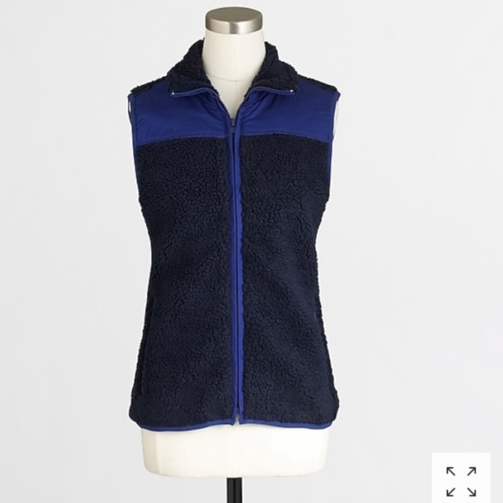 J. Crew Factory Navy Polar Fleece Vest